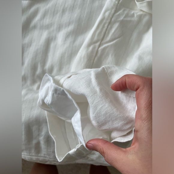 EUC The Limited White Linen Wide Leg Pants S 2 - Picture 4 of 8